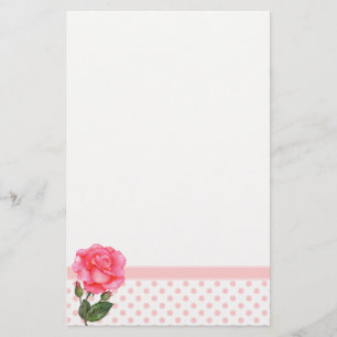 Papeterie L'art floral de rose sur mesure