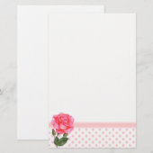 Papeterie L'art floral de rose sur mesure (Devant / Derrière)