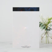 Papeterie L'art fractal des cellules bleues rouges (Debout devant)