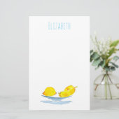 Papeterie L'art fruitier aux citrons jaunes (Debout devant)