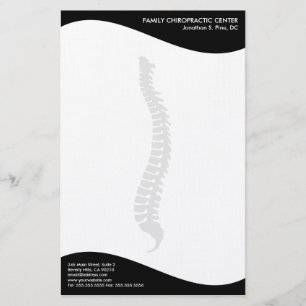 Papeterie latérale de chiropractie d'épine de