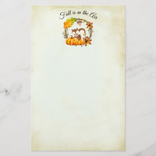 Papeterie L'automne est dans la typographie aérienne avec éc