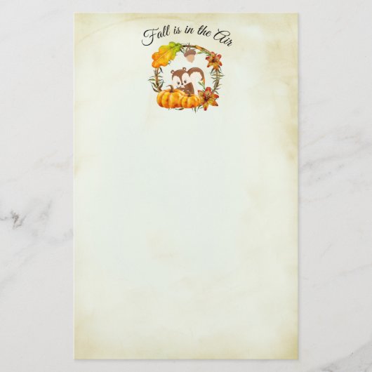 Papeterie L'automne est dans la typographie aérienne avec éc (Devant)