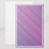Papeterie Lavande Violet Pastel Bordure Blanche (Devant / Derrière)