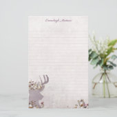 Papeterie Lavender Deer Dreamy Boho Chic Monogramme (Debout devant)