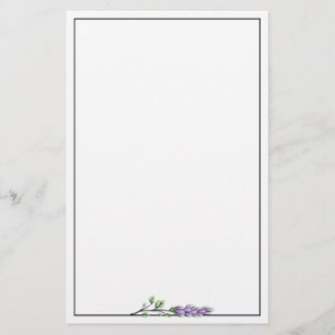 Papeterie Lavender Eucalyptus élégant minimaliste