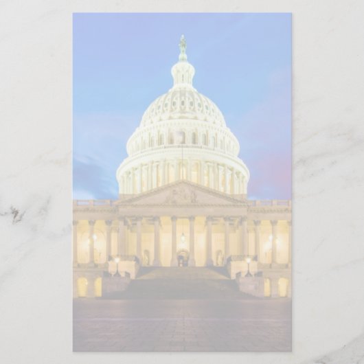 Papeterie Le capitol des Etats-Unis à l'heure bleue (Devant)