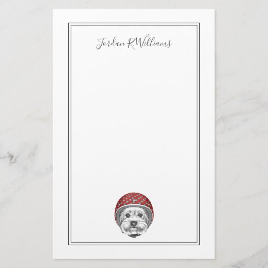 Papeterie Le casse-cou de Yorkshire Terrier | ajoutent votre (Devant)