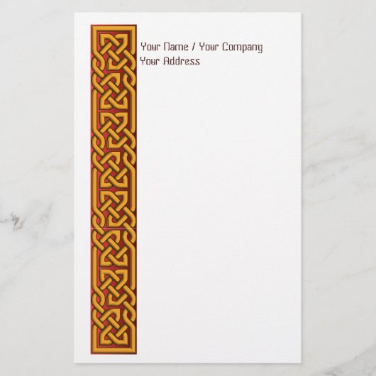 Papeterie Le Celtic rempli par fantaisie noue l'or (Devant)