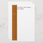 Papeterie Le Celtic rempli par fantaisie noue l'or (Devant / Derrière)