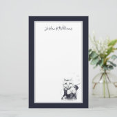 Papeterie Le chat de charme | ajoutent votre nom (Debout devant)