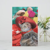 PAPETERIE LE CHAT DE LA PRINCESSE TATUS WITH RED A ET DOVE (Debout devant)