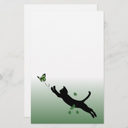 Papeterie Le chat et le papillon (Devant / Derrière)