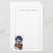 Papeterie Le chien de Taureau de Français de hippie | (Devant / Derrière)