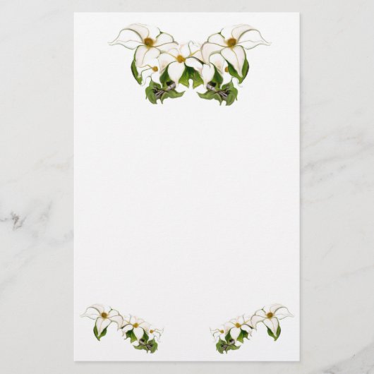 Papeterie Le cornouiller fleurit stationnaire (Devant)