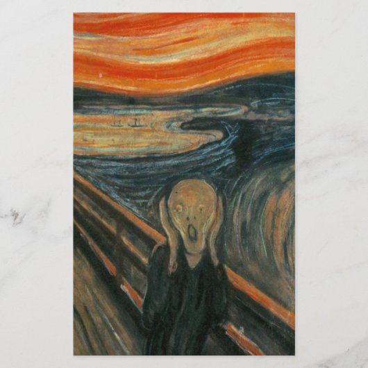 Papeterie Le cri perçant - Edvard Munch. Illustration de (Devant)