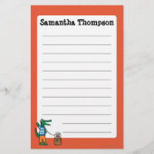 Papeterie Le crocodile frais écoute la musique (Devant)