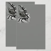 Papeterie Le dragon chinois à la toiture de tatouage (Devant / Derrière)