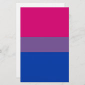 Papeterie Le drapeau de Bi vole pour la fierté bisexuelle (Devant / Derrière)