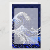 Papeterie Le grand Hokusai Wave Chrome Carbon Aspect (Devant / Derrière)