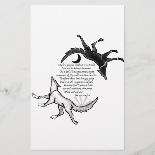 Papeterie Le loup qui nourrit (Devant)