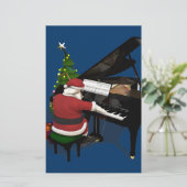 Papeterie Le Père Noël Jouer Piano (Debout devant)