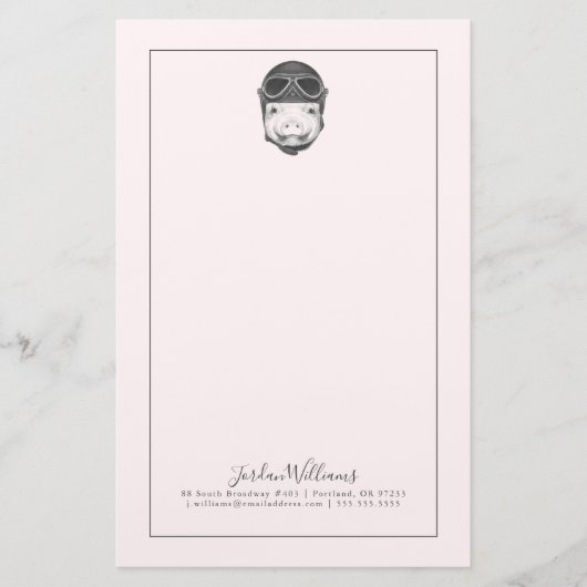 Papeterie Le porc de casse-cou | ajoutent votre nom (Devant)