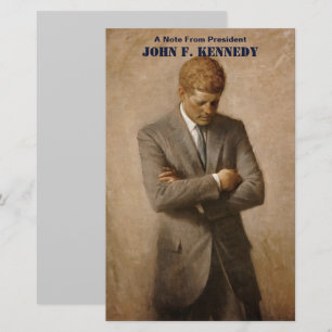Papeterie Le président américain John Kennedy Portrait peint