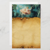 Papeterie LE SWING, Parchemin Brown, rose vert (Devant / Derrière)