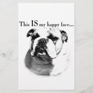 Papeterie Le visage joyeux de Bulldog
