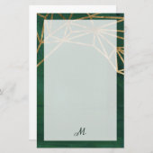 Papeterie Le Web de la jungle verte et de l'or (Devant / Derrière)