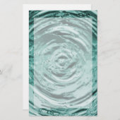 Papeterie L'eau se répand Turquoise (Devant / Derrière)