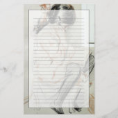 Papeterie Lecture de Paulette se reposant sur son chien de (Devant)