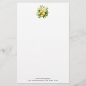 Papeterie Lemon Bouquet with White Blossoms (Devant)