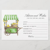 Papeterie Lemon Citrus - Bridal Shower Advice and Wishes (Devant)