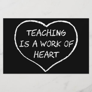 Papeterie L'enseignement est un travail de coeur