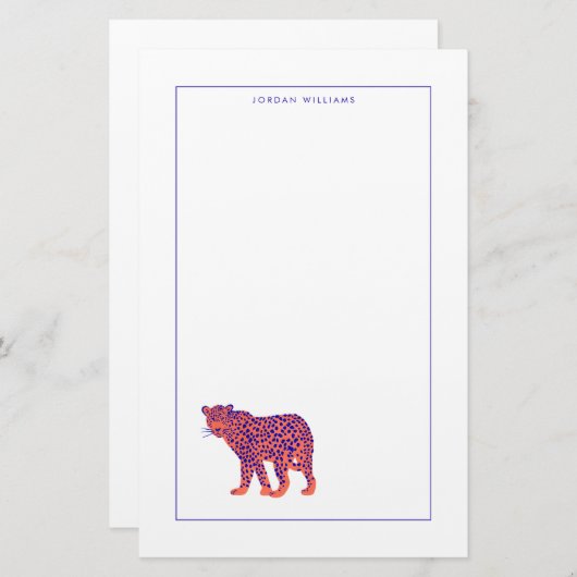 Papeterie Léopard brillant (Devant / Derrière)