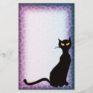 Papeterie léopard de chat noir