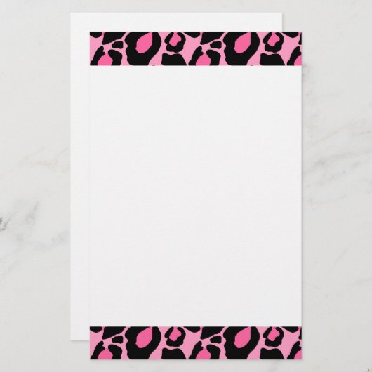 Papeterie Léopard rose (Devant / Derrière)