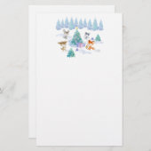 Papeterie Les Animaux De Forêt Dansant Autour De L'Arbre De (Devant / Derrière)