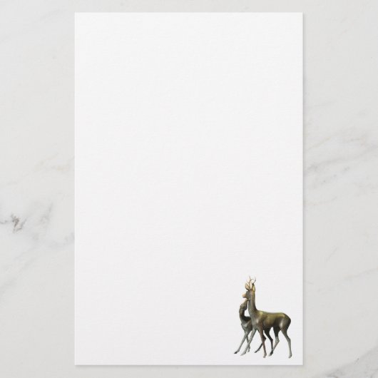 Papeterie Les cerfs amoureux (Devant)