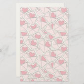 Papeterie Les coeurs de Valentine sur les enveloppes (Devant / Derrière)