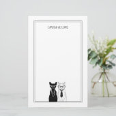 Papeterie Les couples | de chat ajoutent votre nom (Debout devant)