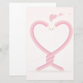 Papeterie Les crayons amoureux (Devant / Derrière)