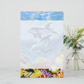 Papeterie Les dauphins et les poissons tropicaux (Debout devant)