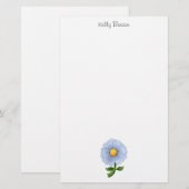 Papeterie Les fleurs de la mère · Fleur bleue (Devant / Derrière)