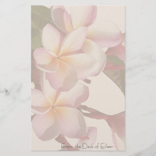 Papeterie Les fleurs de Plumeria ont personnalisé la