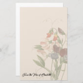 Papeterie Les fleurs de pois doux de Redoute ont (Devant / Derrière)