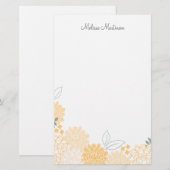 Papeterie Les fleurs de ressort ont personnalisé la (Devant / Derrière)