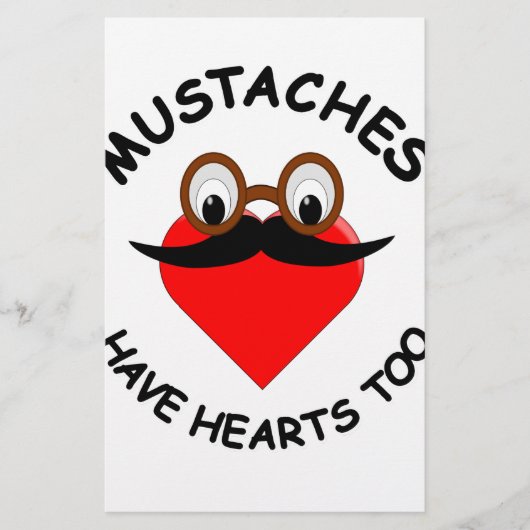 Papeterie Les moustaches ont aussi des coeurs (Devant)